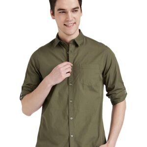 Amazon Brand - Symbol Men's Solid Cotton Shirt | Casual | Plain | Full Sleeve | Summer-Regular Fit